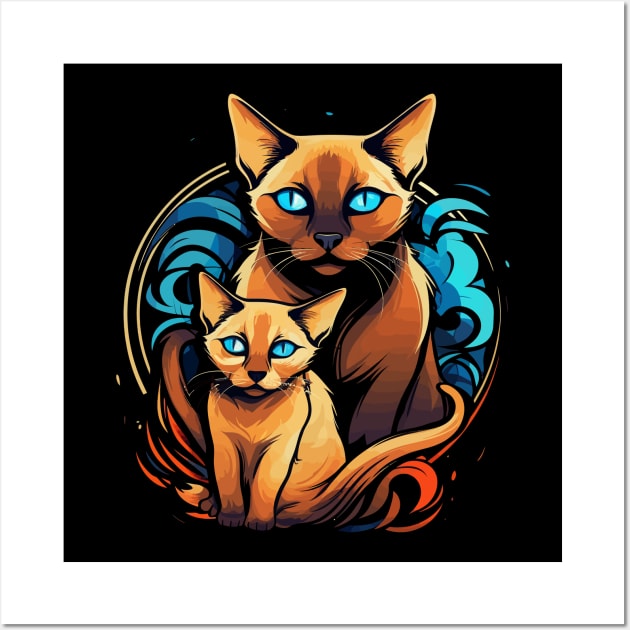 Tonkinese Cat Fathers Day Wall Art by JH Mart